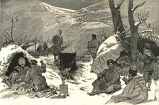 The Armistice, A Bulgarian encampment on the heights above Pirot 1886. Creator: Unknown