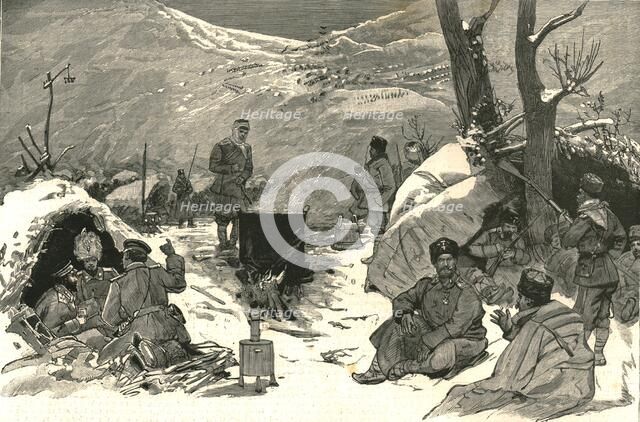'The Armistice, A Bulgarian encampment on the heights above Pirot', 1886. Creator: Unknown.