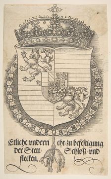 The Arms of Ferdinand I, King of Hungary and Bohemia.n.d. Creator: Albrecht Durer