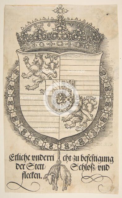 The Arms of Ferdinand I, King of Hungary and Bohemia.n.d. Creator: Albrecht Durer.