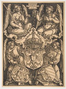 The Arms of the Holy Roman Empire and of the City of Nuremberg.n.d. Creator: Albrecht Durer