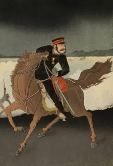 The Army and Navy Attack and Capture Weihaiwei (Ikaiei rikukaigun kogeki senryo zu), Japan, 1895. Creator: Kobayashi Ikuhide