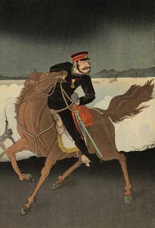 The Army and Navy Attack and Capture Weihaiwei (Ikaiei rikukaigun kogeki senryo zu), Japan, 1895. Creator: Kobayashi Ikuhide