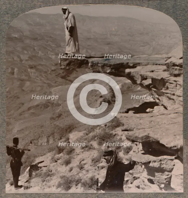 'The Arno. Dragoman standing on rock', c1900. Artist: Unknown.