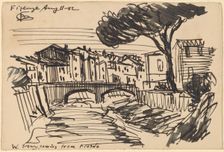 The Arno in the Evening, Florence, 1912. Creator: Oscar Bluemner