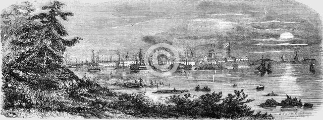 'The Arsenal of Sweaborg, in the Gulf of Finland', 1854. Creator: Unknown.
