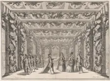 The Arsenal; two soldiers conversing with two women on the right as a group of soldiers lo..., 1674. Creator: Mathäus Küsel