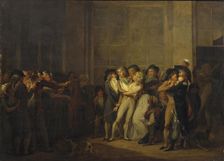 The Arrest of the Singer Garat. Creator: Boilly, Louis-Léopold (1761-1845)