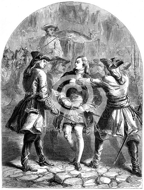 The arrest of the Young Pretender in Paris, 18th century (19th century).Artist: TE Nicholson