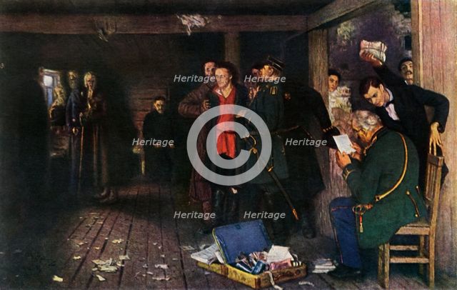'The Arrest of a Propagandist', 1880-1889, (1965). Creator: Il'ya Repin.