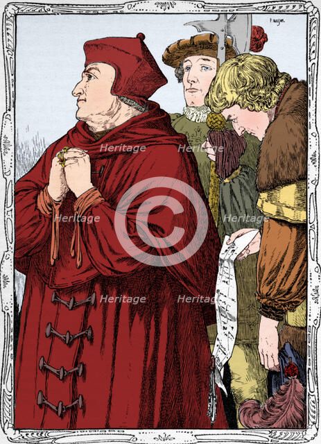 The Arrest of Cardinal Wolsey, 1902. Artist: Patten Wilson.