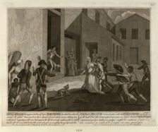 The arrest of Cécile Renault on May 22, 1794 at the apartment of Robespierre, c. 1798. Creator: Aliprandi, Giacomo (1775-1855)