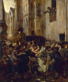 The Arrest of Charlotte Corday, c. 1853. Creator: Dehodencq, Alfred (1822-1882)