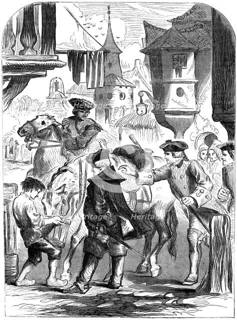 The arrest of Charles Belleisle at Elbingerode, Germany, 1744 (19th century). Artist: Unknown