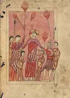 The Arrest of Christ; Gospel Book, 1583. Creator: Unknown