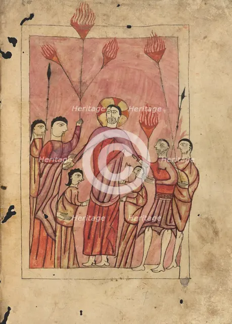 The Arrest of Christ; Gospel Book, 1583. Creator: Unknown.