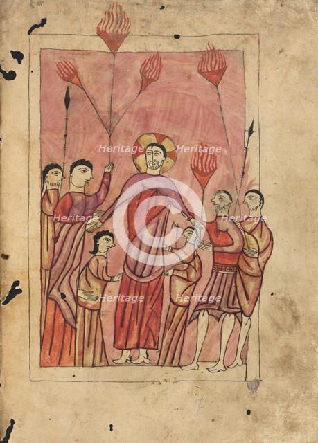 The Arrest of Christ; Gospel Book, 1583. Creator: Unknown.