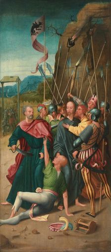 The Arrest of Christ (left panel of an altarpiece), First quarter of 16th cen. Creator: Overbeke, Adriaen van (active 1505-1530)