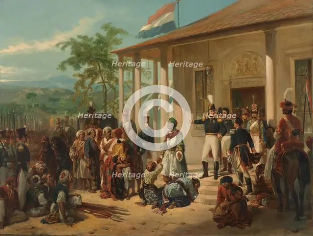 The Arrest of Diepo Negoro by Lieutenant-General Baron De Kock, c.1830-c.1835. Creator: Nicolaas Pieneman.