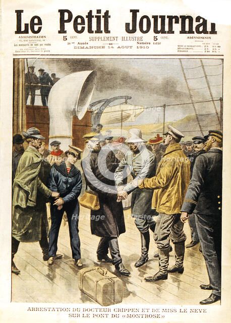 The arrest of Dr Crippen and Ethel le Neve, 1910. Creator: Unknown.