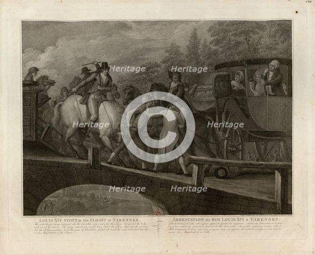 The arrest of Louis XVI and his family at Varennes, June 22, 1791, 1796. Creator: Bovi, Mariano (1757-1813).