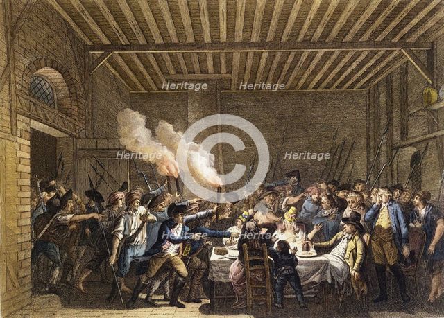 The arrest of Louis XVI and his family at Varennes, June 22, 1791, Early 1790s.