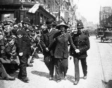 The arrest of Olive Waltor in Dundee, c1914. Creator: Unknown
