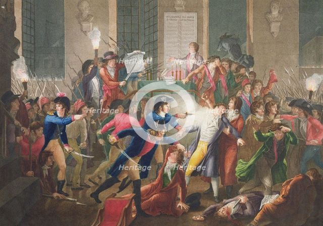 The Arrest of Robespierre on 27 July 1794 (After Fulchran-Jean Harriet), c. 1796. Artist: Tassaert, Jean-Joseph-François (1765-ca. 1835)