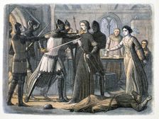 The arrest of Sir Roger Mortimer, Nottingham Castle, 1330 (1864). Creator: James William Edmund Doyle
