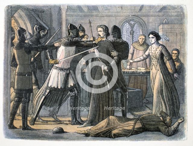 The arrest of Sir Roger Mortimer, Nottingham Castle, 1330 (1864). Creator: James William Edmund Doyle.