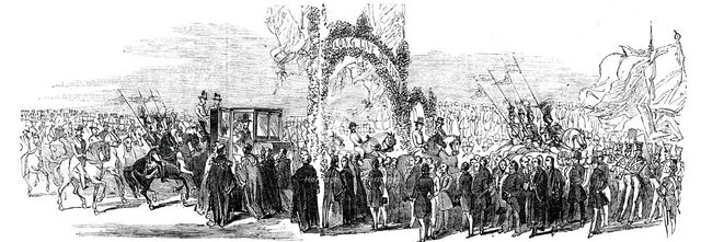 The arrival at Weedon Park Station, 1844. Creator: Unknown.