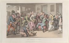 The Arrival in Paris, from "Journal of Sentimental Travels in the Southern Provinces of Fr..., 1820. Creator: Thomas Rowlandson