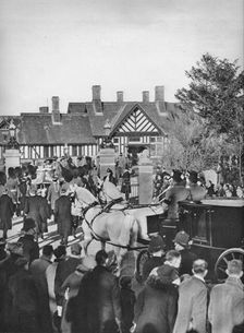 The Arrival of King George's coffin at Wolferton Station 1936. Creator: Unknown