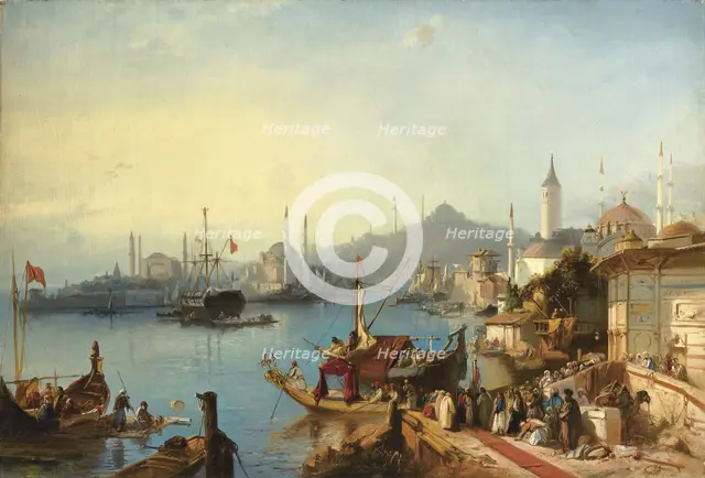 The Arrival Of Sultan Abdülmecid At The Nusretiye Mosque, 1842. Artist: Jacobs, Jacob (1812-1879)