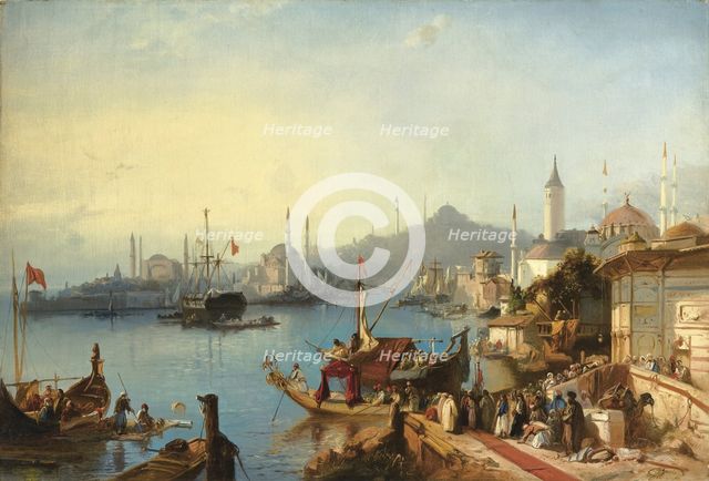 The Arrival Of Sultan Abdülmecid At The Nusretiye Mosque, 1842. Artist: Jacobs, Jacob (1812-1879)