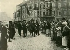The Arrival of the British Marines at Ostend First World War, 1914, (c1920). Creator: Unknown