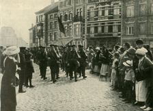 The Arrival of the British Marines at Ostend First World War, 1914, (c1920). Creator: Unknown