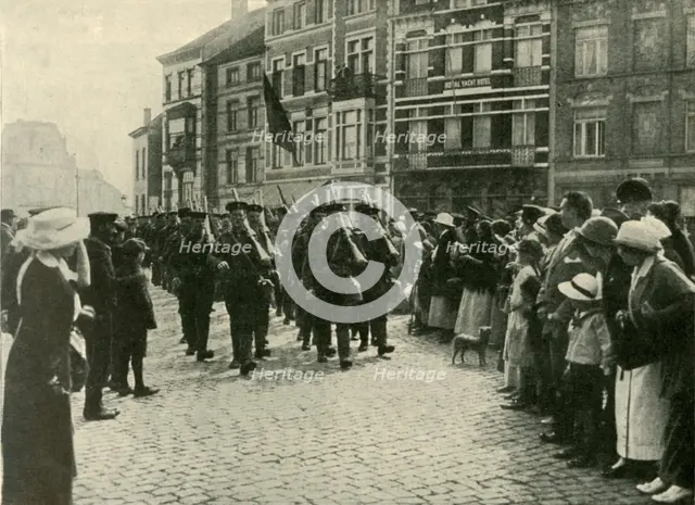 'The Arrival of the British Marines at Ostend', First World War, 1914, (c1920).  Creator: Unknown.