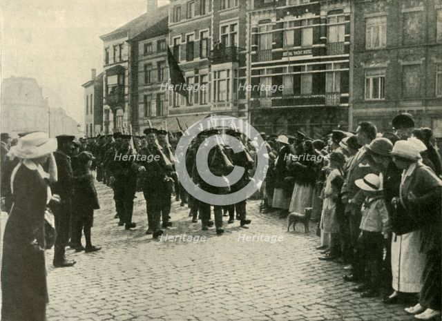 'The Arrival of the British Marines at Ostend', First World War, 1914, (c1920).  Creator: Unknown.