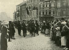 The Arrival of the British Marines at Ostend First World War, 1914, (c1920). Creator: Unknown