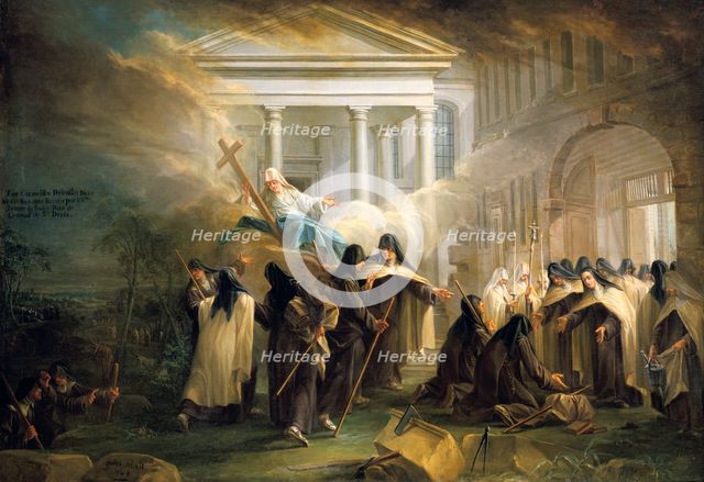 'The arrival of the Carmelite nuns from Brussels', mid 18th century. Artist: Charles Guillot