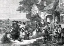 The Arrival of the Coach - a Roadside Inn a Century Ago - painted by T. F. Marshall, 1850. Creator: Unknown