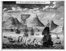 The arrival of the fleet in the time of Simon van der Stel, 1931