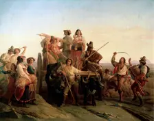 The Arrival of the Harvesters in the Pontine Marshes 1833. Artist: Louis Léopold Robert