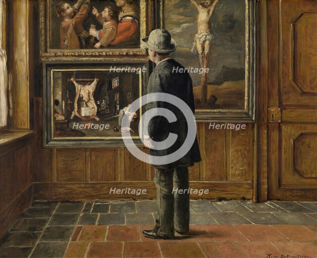 The Art Lover, 1884. Creator: Henri Jean Augustin de Braekeleer.