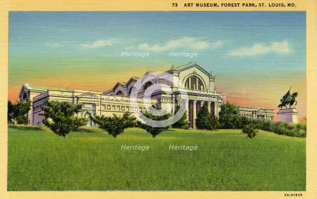 The Art Museum, Forest Park, St Louis, Missouri, USA, 1935. Artist: Unknown