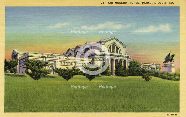 The Art Museum, Forest Park, St Louis, Missouri, USA, 1935. Artist: Unknown