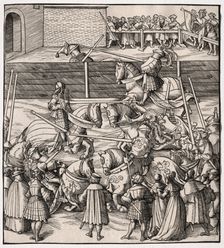 The Art of Jousting and Tilting, 1513-1518. Creator: Leonhard Beck (German, c. 1480-1542)
