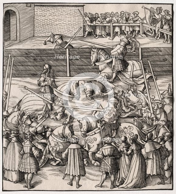 The Art of Jousting and Tilting, 1513-1518. Creator: Leonhard Beck (German, c. 1480-1542).