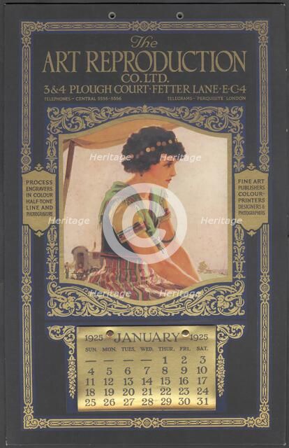 The Art Reproduction Company calendar, 1925. Artist: Wilfred Fryer